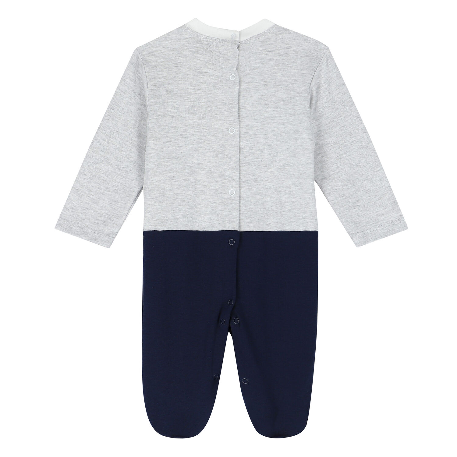 Baby Boys Grey & Navy Babygrow Set, 2, hi-res image number null
