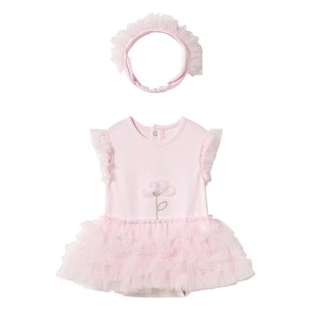 Baby Girls Pink Tutu Dress Set