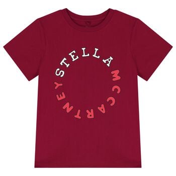 Girls Burgundy Logo T-Shirt