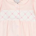 Baby Girls Pink & White Babygrow, 1, hi-res