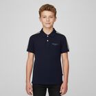 Boys Navy Blue Logo Polo Shirt, 1, hi-res