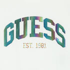 Girls Ivory Iridescent Logo T-Shirt, 1, hi-res