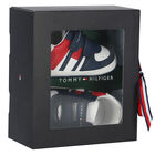 Baby Boys Navy, White & Red Logo Pre Walker Shoes, 1, hi-res