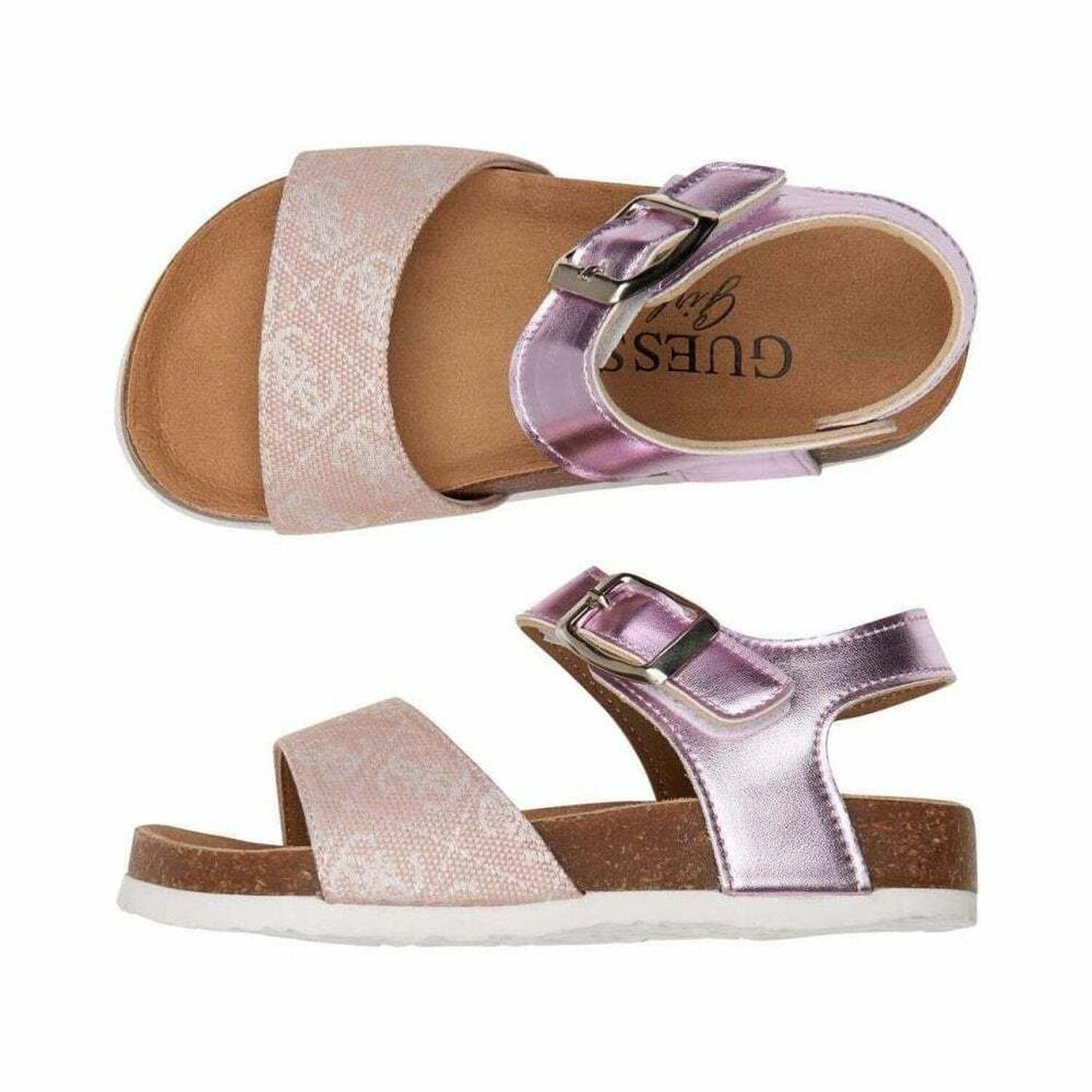 Girls Pink Logo Sandals, 1, hi-res image number null