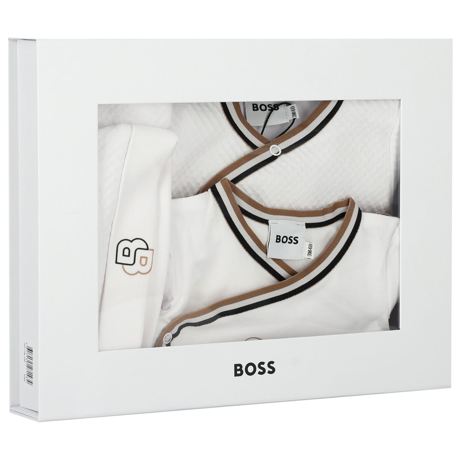 White Logo Babygrow Gift Set, 1, hi-res