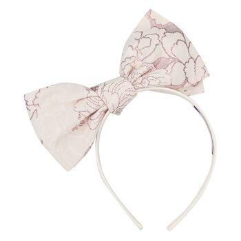 Girls Pink Jacquard Headband