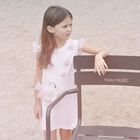 Girls Pink Jersey Swan Dress, 1, hi-res