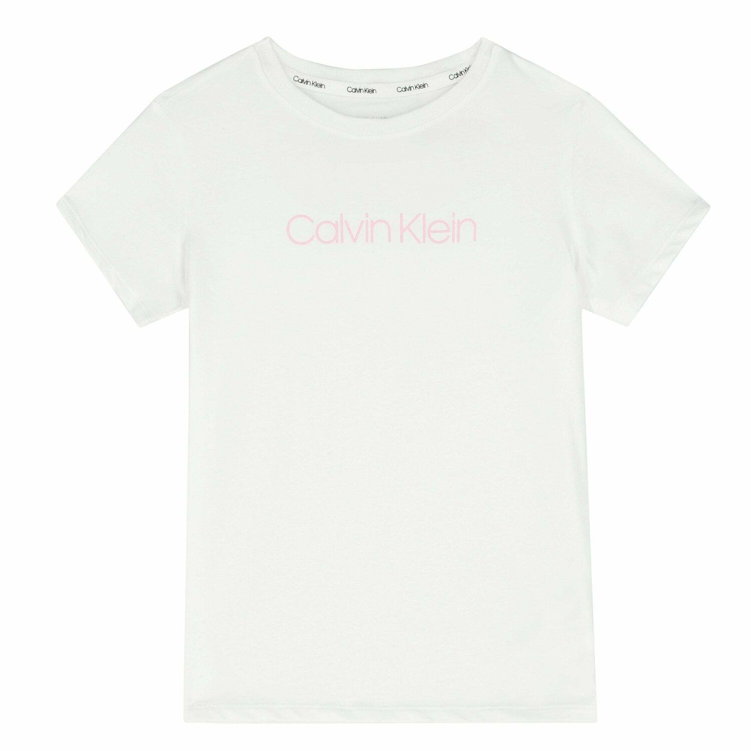 Girls White & Pink Logo Pyjamas, 1, hi-res