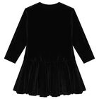 Girls Black Logo Dress, 2, hi-res