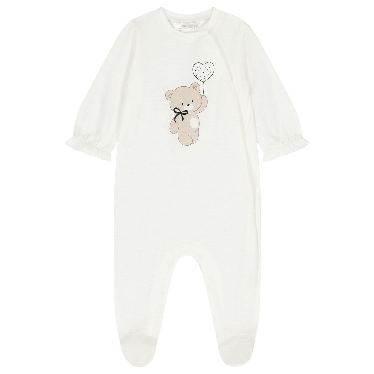 Baby Girls Ivory Teddy Bear Babygrow Set, 1, hi-res