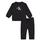 Black Logo Younger Tracksuit, 6, hi-res