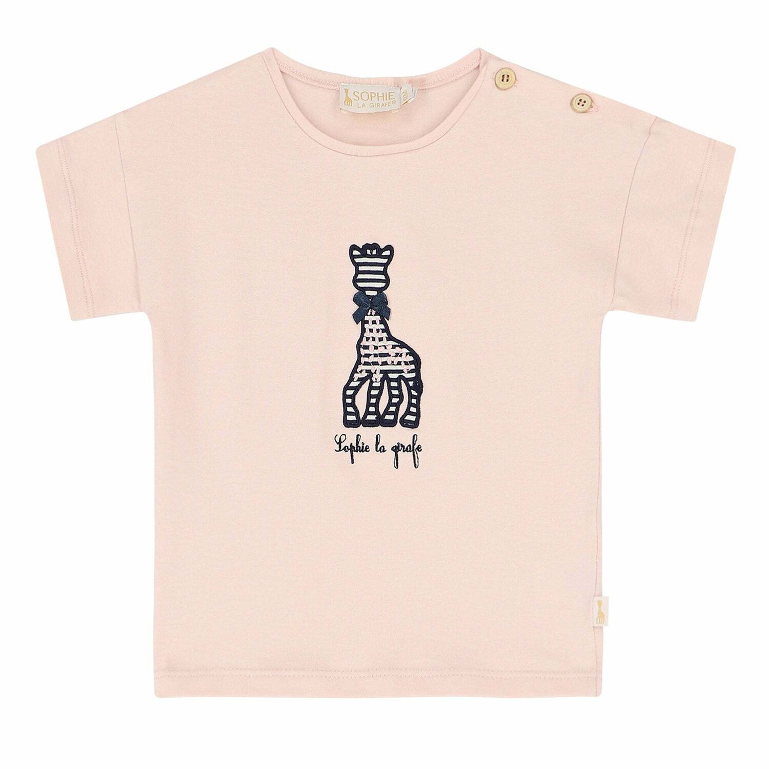 Baby Girls Pink & Navy T-Shirt Set , 1, hi-res
