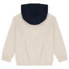 Boys Beige & Navy Blue Motorbike Tracksuit, 1, hi-res