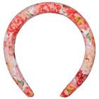 Girls Pink Floral Padded Headband , 1, hi-res