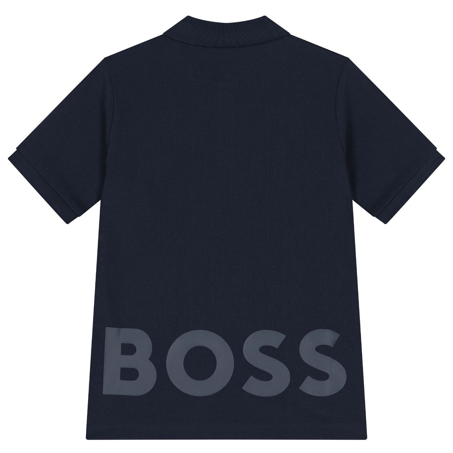Boys Navy Blue Logo Polo Shirt, 3, hi-res