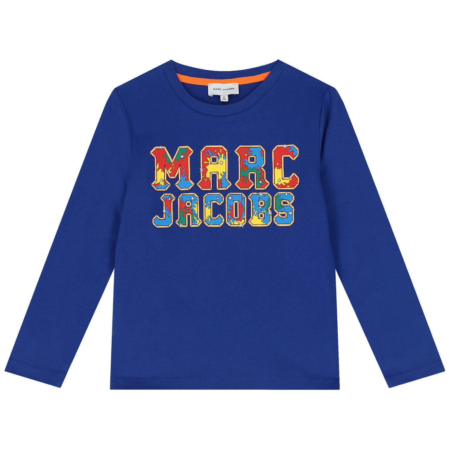 Boys Blue Logo Long Sleeve Top, 1, hi-res