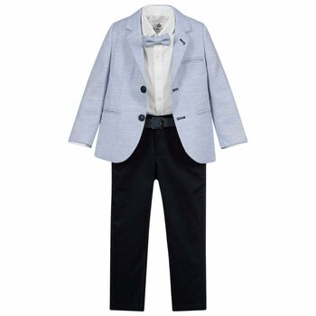 Boys Blue & White Suit Set