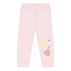 Baby Girls White & Pink Logo Tracksuit, 1, hi-res