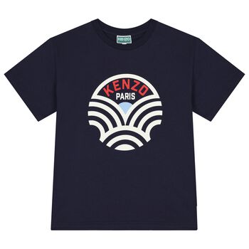 Boys Navy Blue Logo T-Shirt