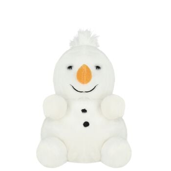 White Froyo Snowman Baby Soft Toy ( 18CM )