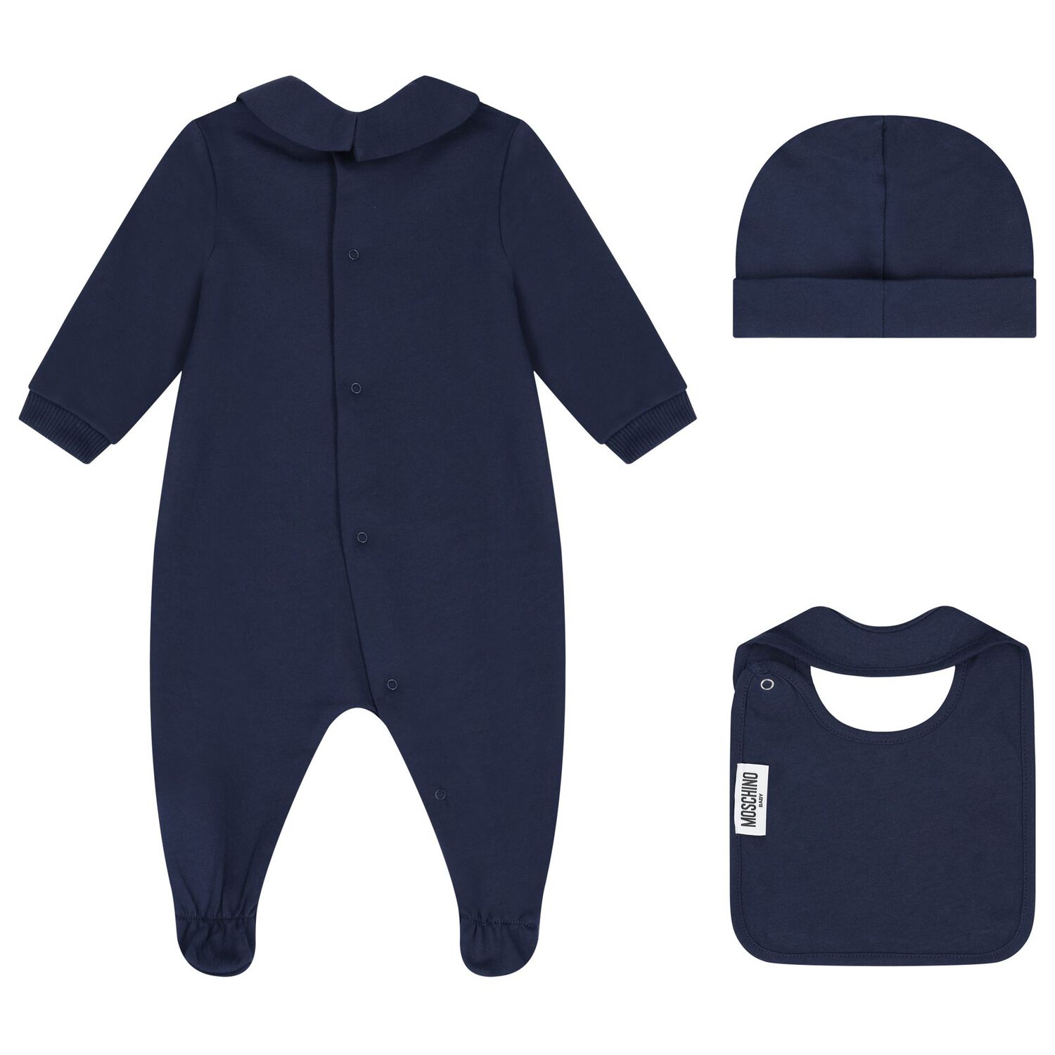 Navy Blue Teddy Bear Logo Babygrow Gift Set, 2, hi-res image number null