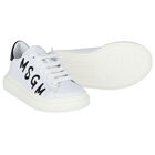White Logo Trainers, 1, hi-res