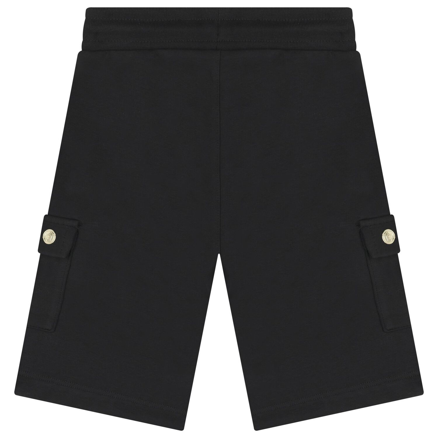 Boys Black Logo Shorts, 1, hi-res