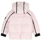 Girls Pink Logo Puffer Jacket, 2, hi-res