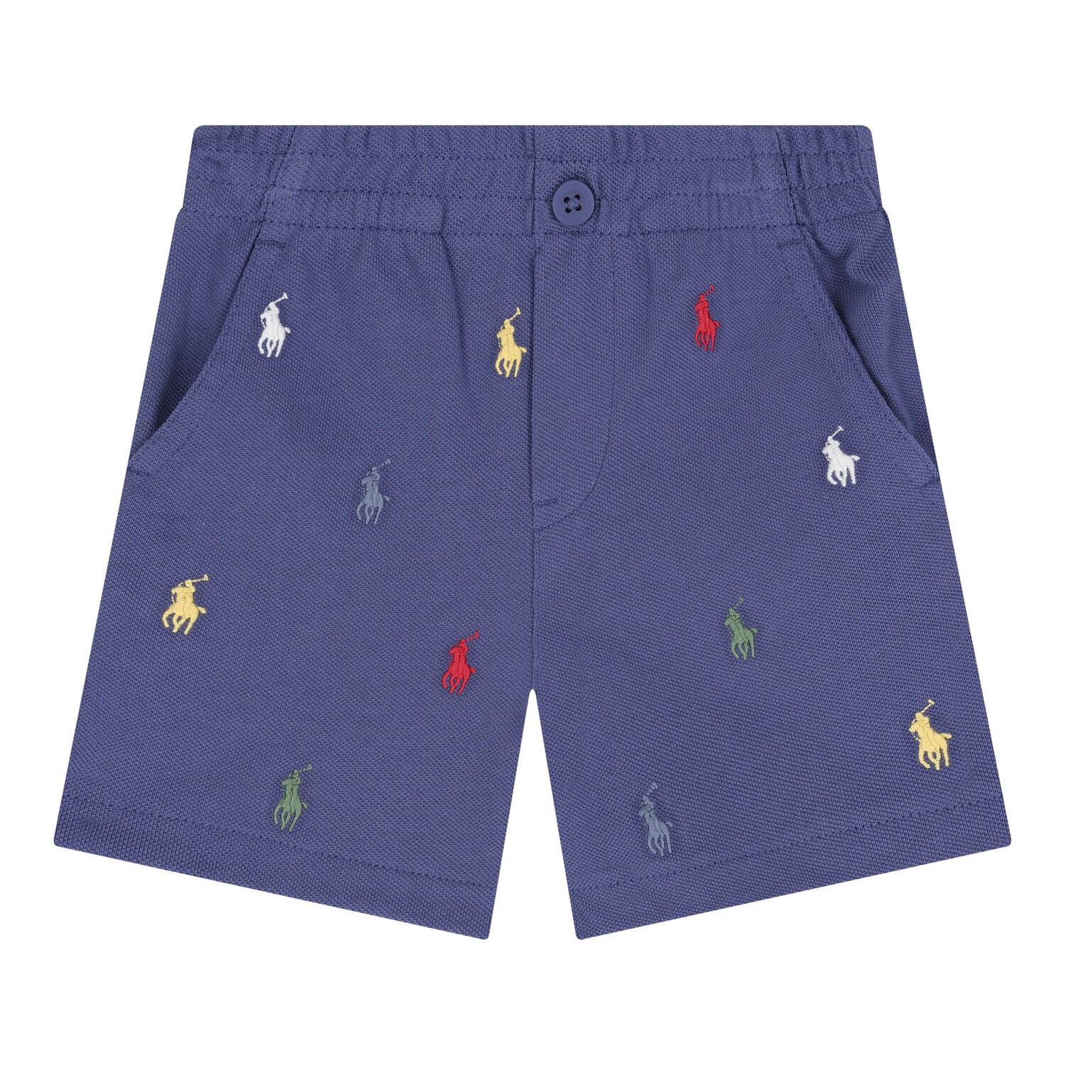 Baby Boys Green & Blue Logo Shorts Set, 1, hi-res