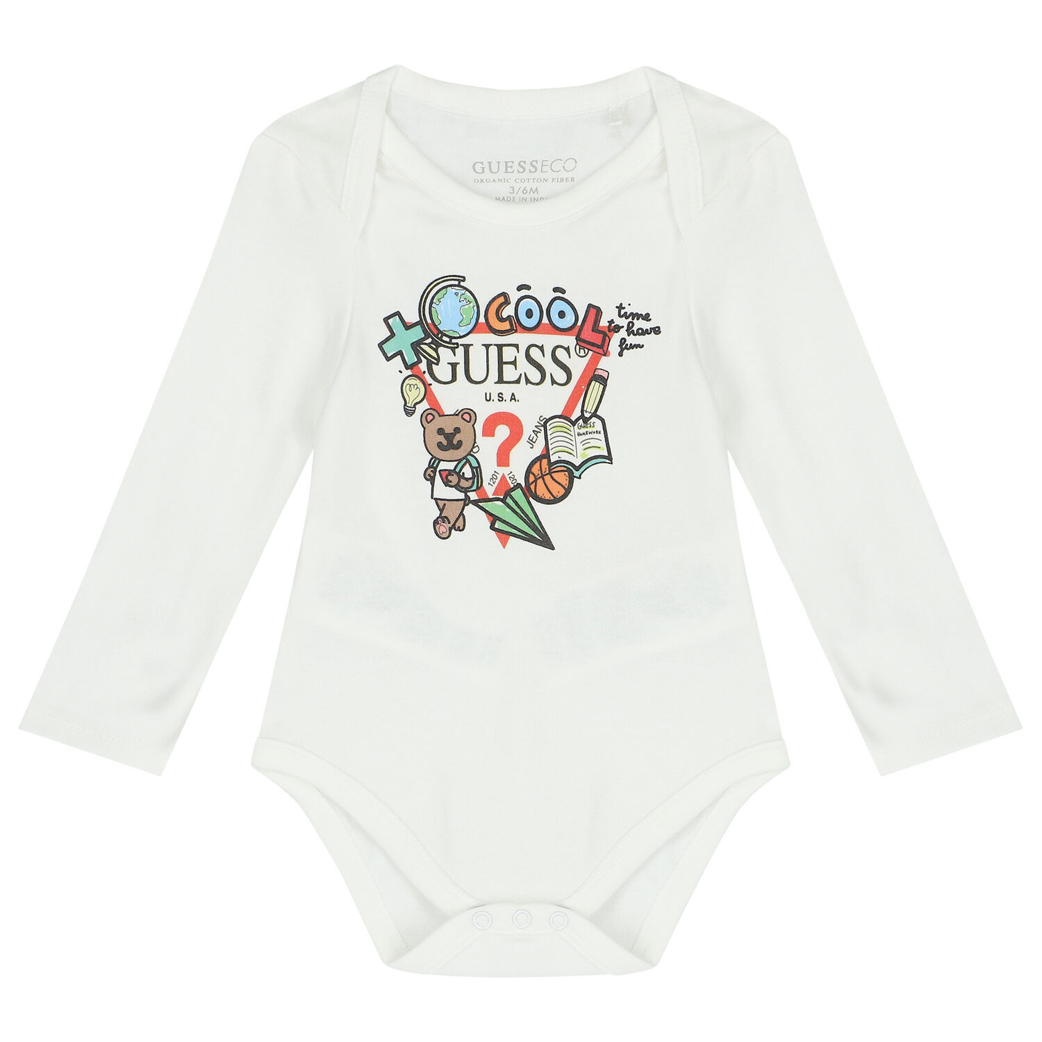 Baby Boys White Logo Bodysuit ( 2-Pack ), 1, hi-res