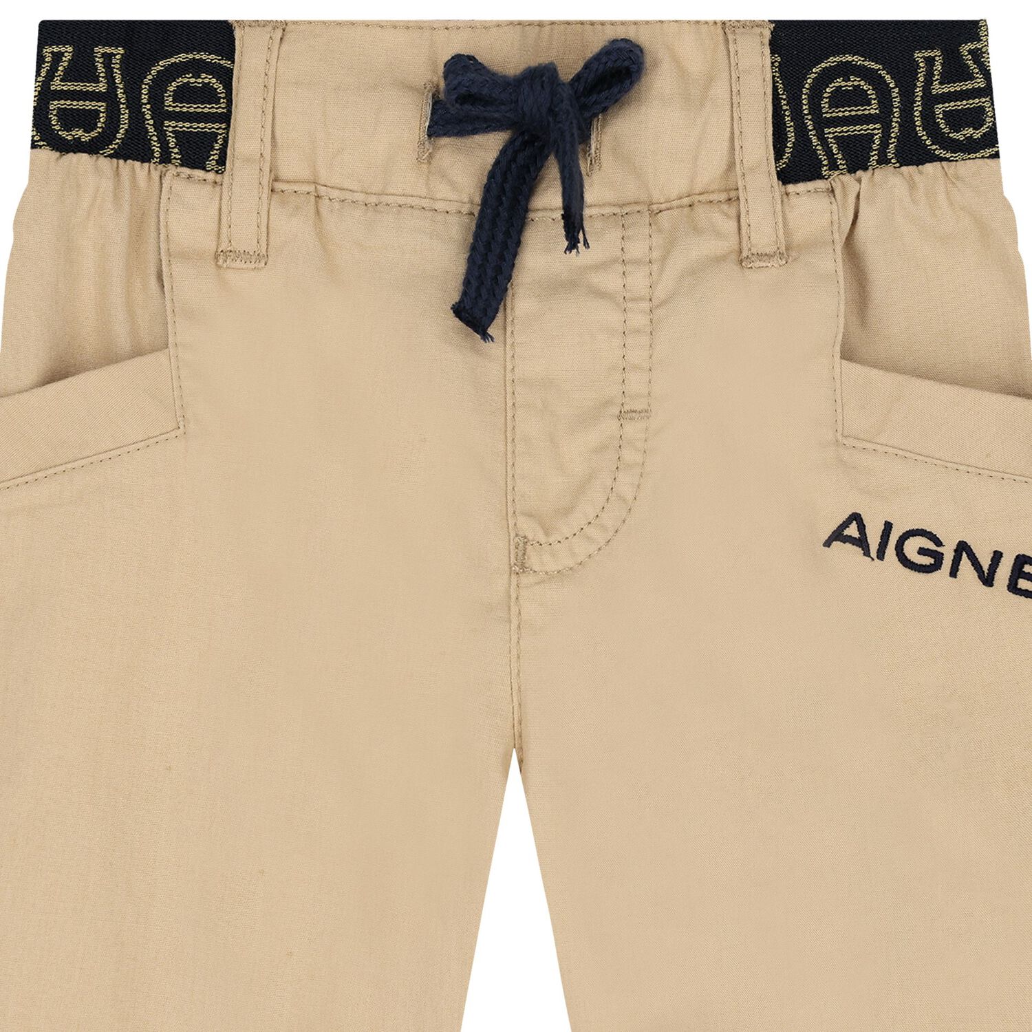Younger Boys Beige Logo Shorts, 1, hi-res