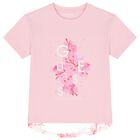 Girls Pink Logo Cherry Blossom T-Shirt, 1, hi-res