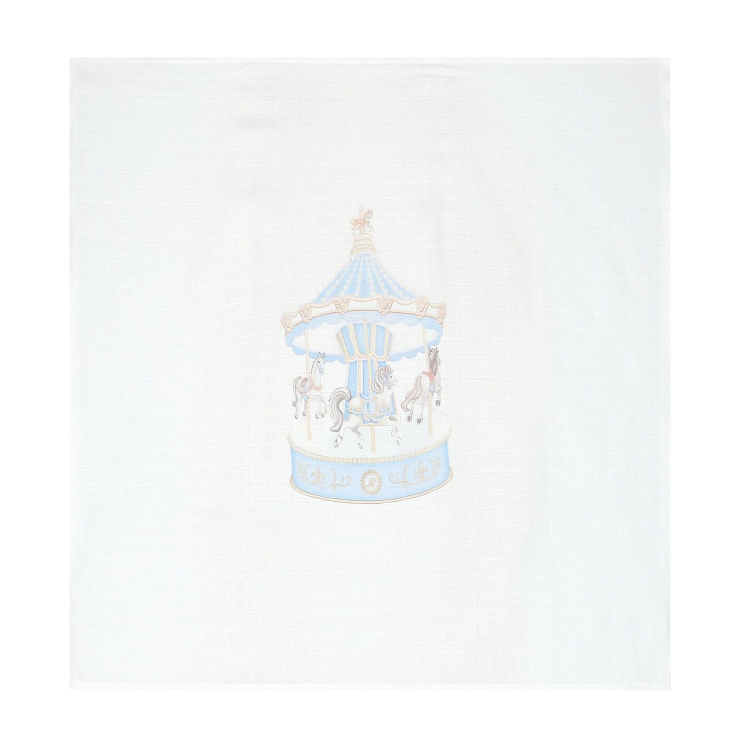 Baby Boys White, Beige & Blue Muslin Swaddles (3-Pack), 8, hi-res