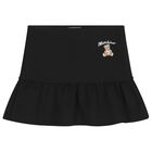 Girls Black Teddy Bear Skirt, 1, hi-res