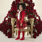 Girls White & Red Sequin Skirt Set, 1, hi-res