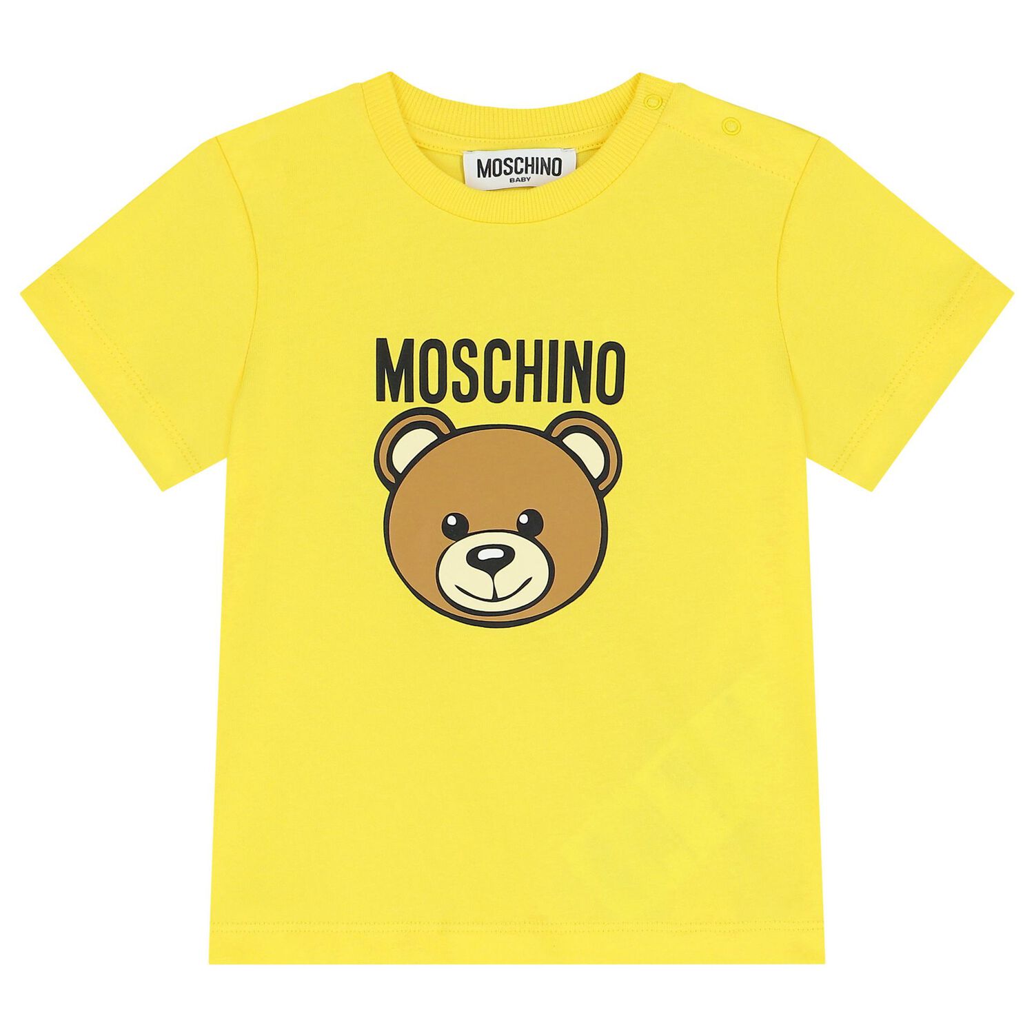 Yellow & White Teddy Bear Logo Shorts Set, 3, hi-res image number null