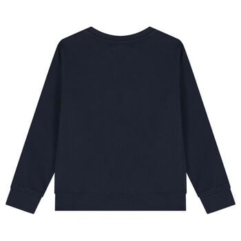 Boys Navy Blue Teddy Bear Sweatshirt