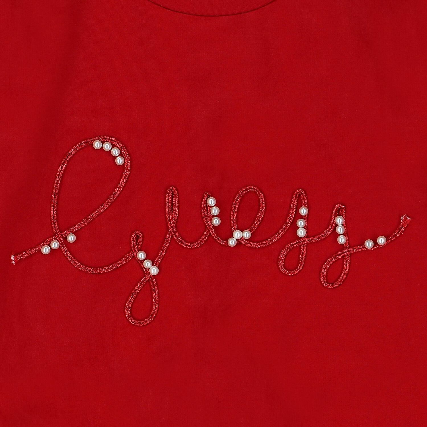 Girls Red Logo Dress , 1, hi-res