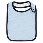 Baby Boys Blue & White Bibs ( 3-Pack ), 1, hi-res
