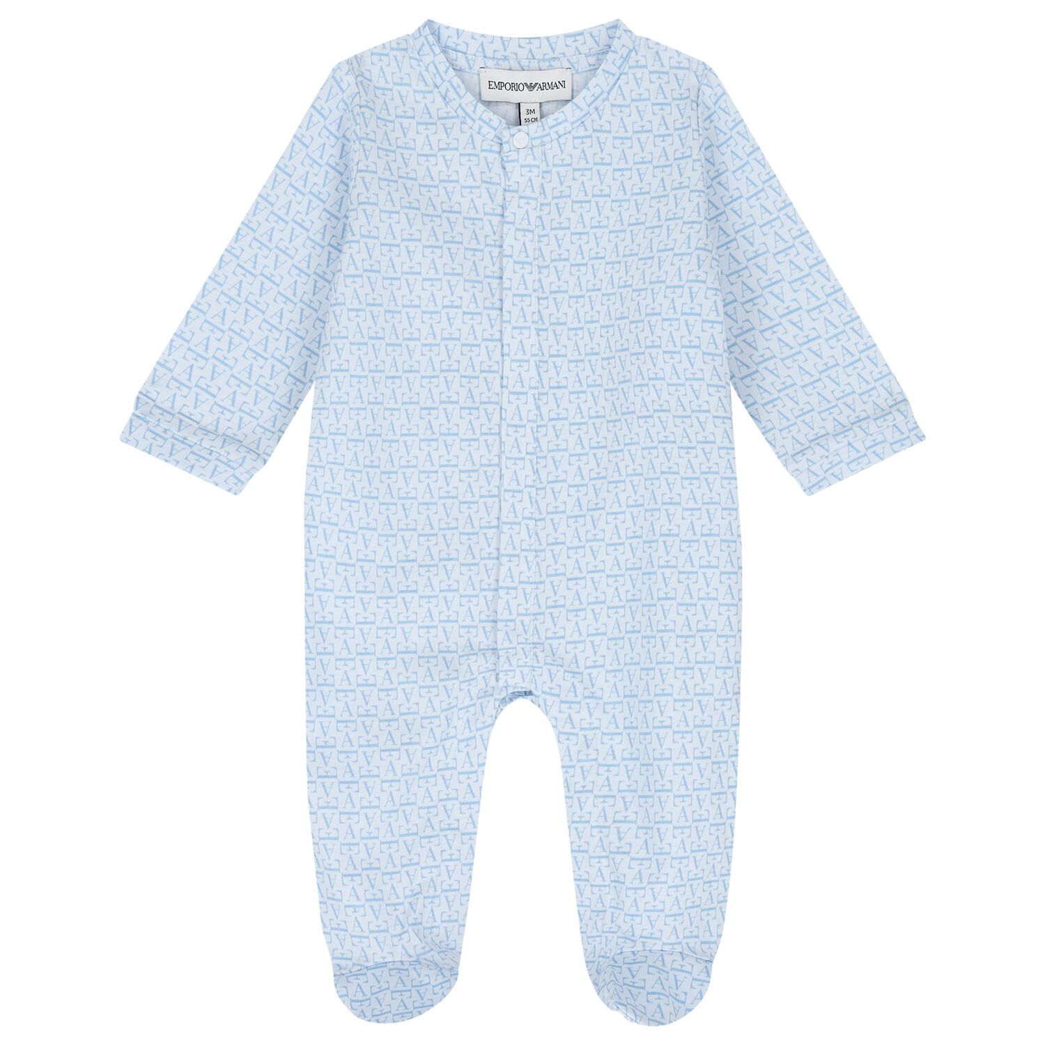Baby Boys Blue Logo Babygrow Gift Set, 1, hi-res