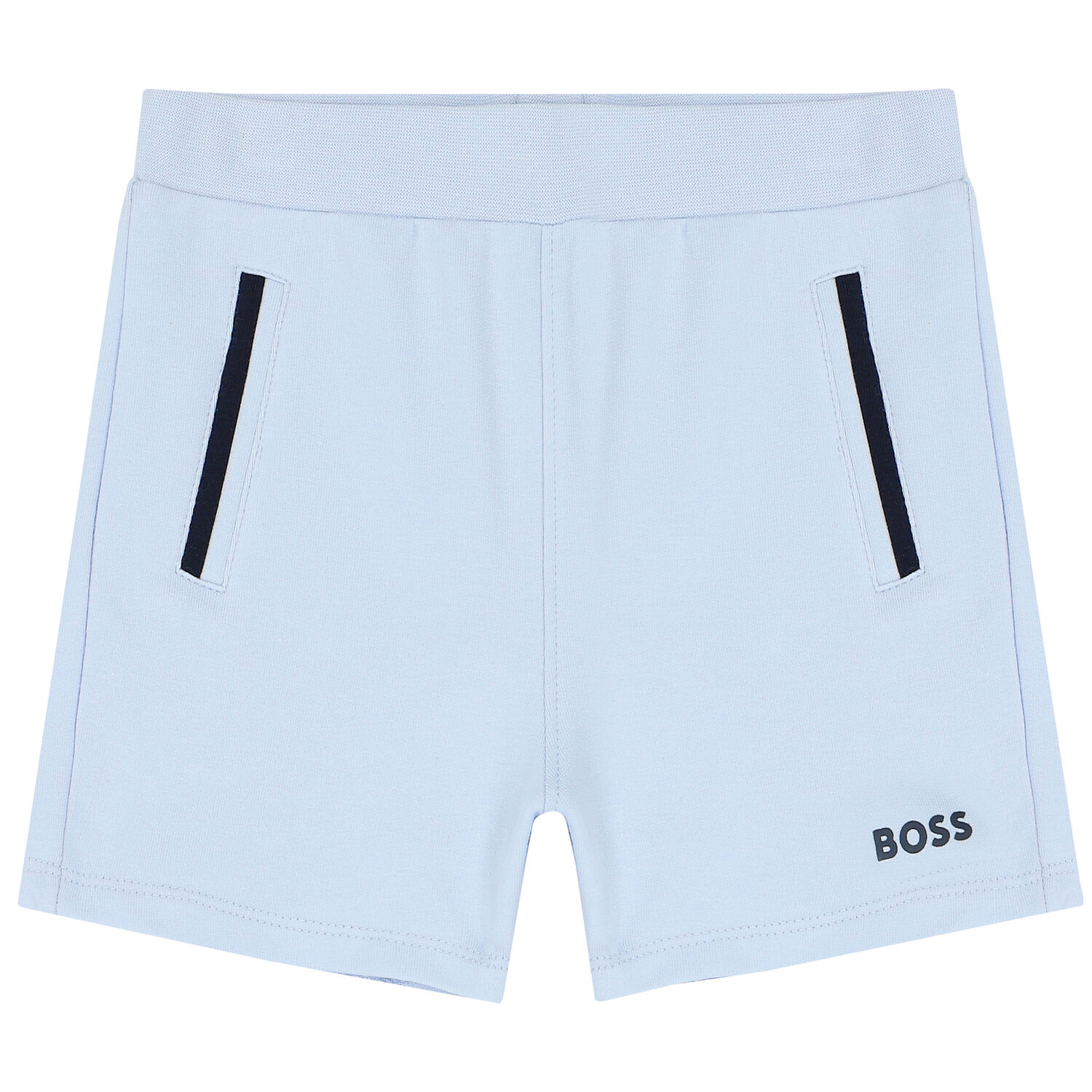 Baby Boys Blue Logo Shorts, 2, hi-res