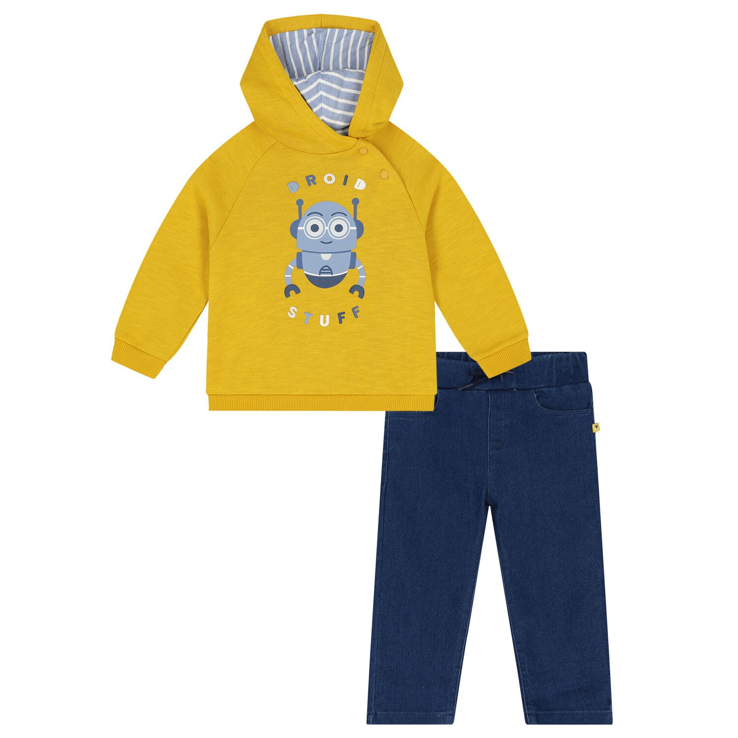 Younger Boys Yellow & Blue Denim Trouser Set, 1, hi-res image number null