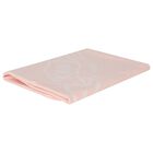 Girls White & Pink Logo Knitted Baby Blanket, 1, hi-res