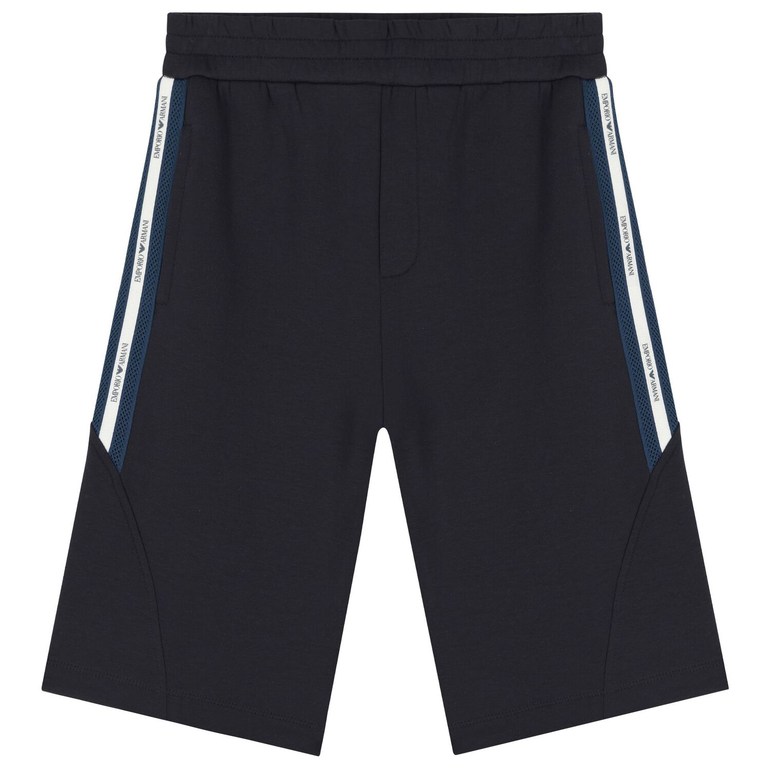 Boys Ivory & Navy Blue Shorts Set, 1, hi-res image number null