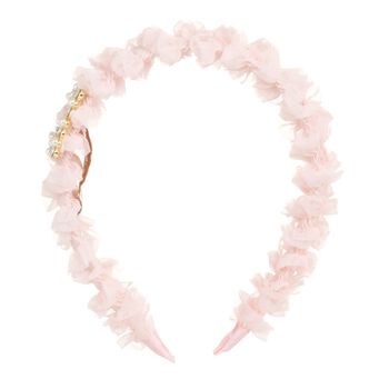 Girls Pink Ruffle Headband