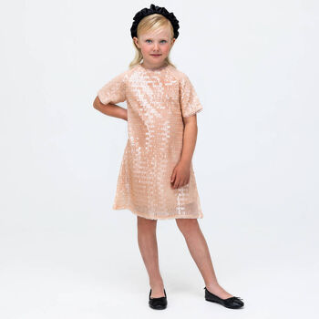 Girls Pink Sequin Dress