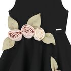 Girls Black Floral Dress, 1, hi-res