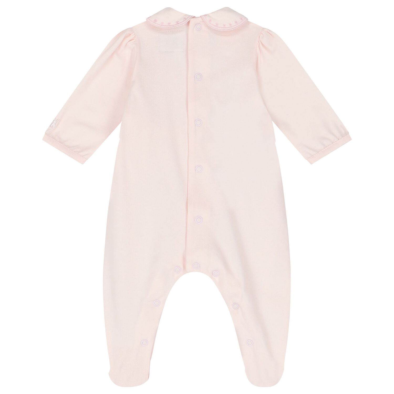 Baby Girls Pink Floral Babygrow, 1, hi-res