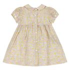 Baby Girls Yellow & Pink Floral Dress, 1, hi-res