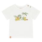 Younger Boys Yellow Cotton Jungle Shorts Set, 1, hi-res